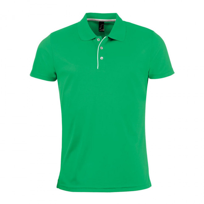 POLO RESPIRANT HOMME 'PERFORMER' 180 GR/M² - vert prairie