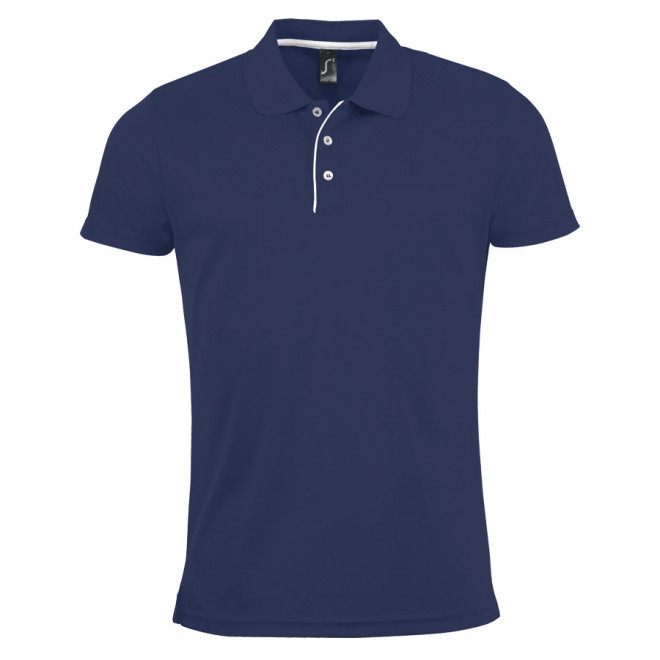 POLO RESPIRANT HOMME 'PERFORMER' 180 GR/M² - marine