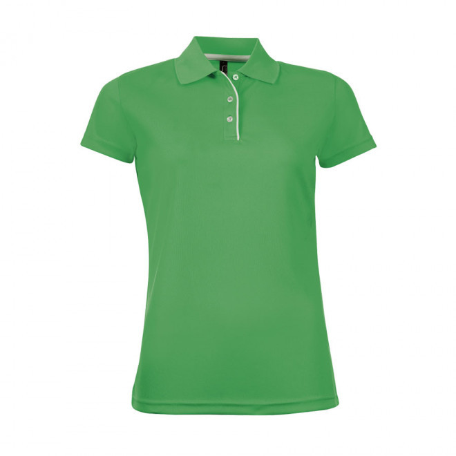 POLO PUBLICITAIRE RESPIRANT FEMME 'PERFORMER' 180 GR/M² - vert prairie