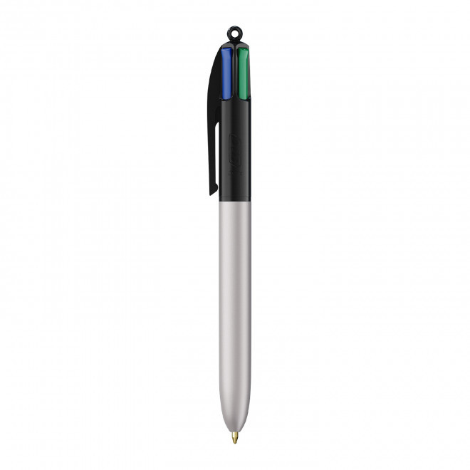 EXPRESS 72H - STYLO BIC® PERSONNALISABLE 4 COULEURS 'GLACE' - noir/argenté
