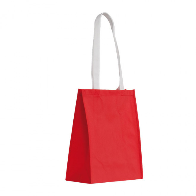 SAC SHOPPING BICOLORE ANSES LONGUES 'JUANA' - rouge