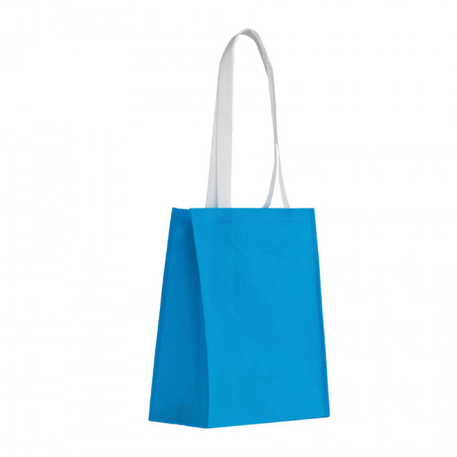 SAC SHOPPING BICOLORE ANSES LONGUES 'JUANA' - turquoise