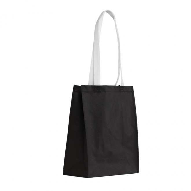 SAC SHOPPING BICOLORE ANSES LONGUES 'JUANA' - noir
