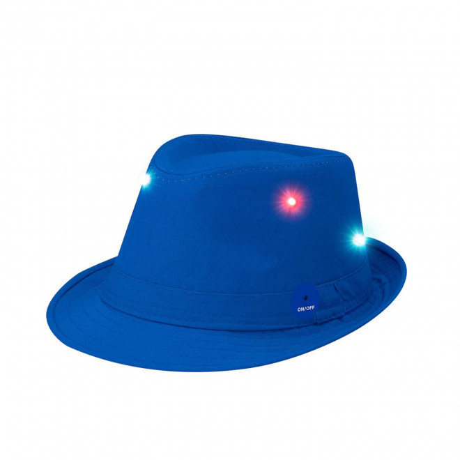 CHAPEAU LED PERSONNALISABLE 'DISCO HAT' - bleu