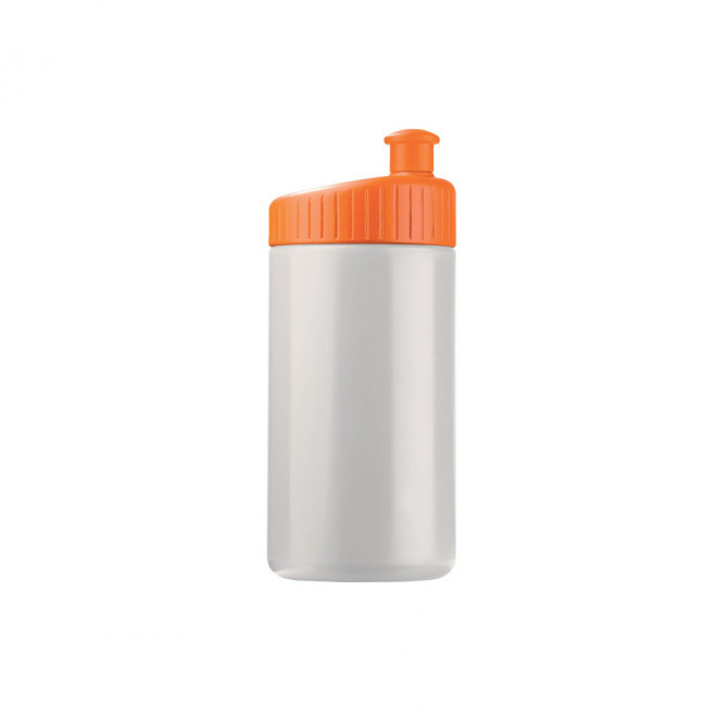 GOURDE DE SPORT PUBLICITAIRE 500ML OPAQUE BLANC 'TRAIL'  - orange
