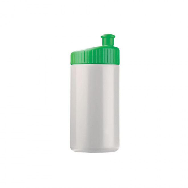 GOURDE DE SPORT PUBLICITAIRE 500ML OPAQUE BLANC 'TRAIL'  - vert