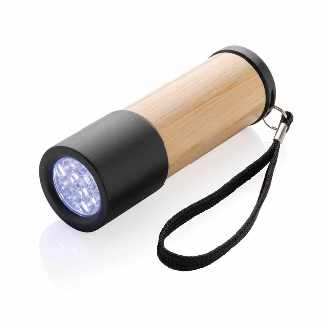 LAMPE TORCHE PERSONNALISABLE BAMBOU 'KUMA' - bois/noir