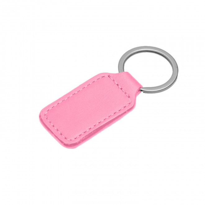 PORTE-CLES PUBLICITAIRE RECTANGLE 'CAMARA' - rose clair