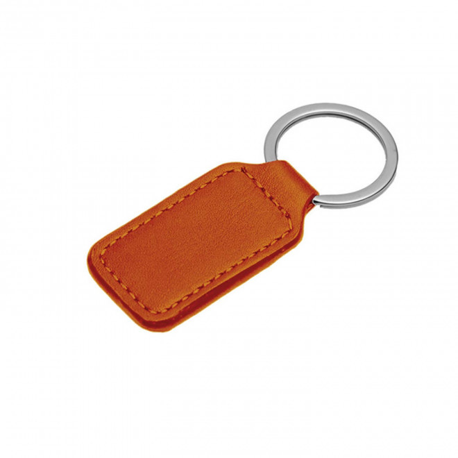 PORTE-CLES PUBLICITAIRE RECTANGLE 'CAMARA' - orange foncé