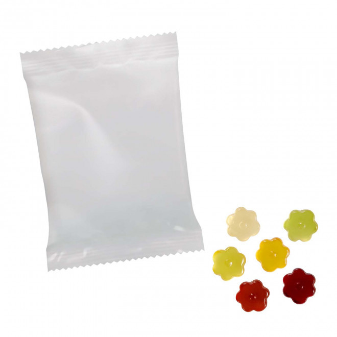 BONBONS GOMME DE FRUITS PERSONNALISABLE 'PIMPY OPAQUE'  - fleur