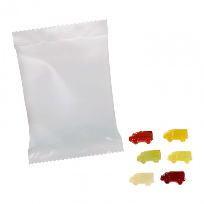 BONBONS GOMME DE FRUITS PERSONNALISABLE 'PIMPY OPAQUE'  - camion