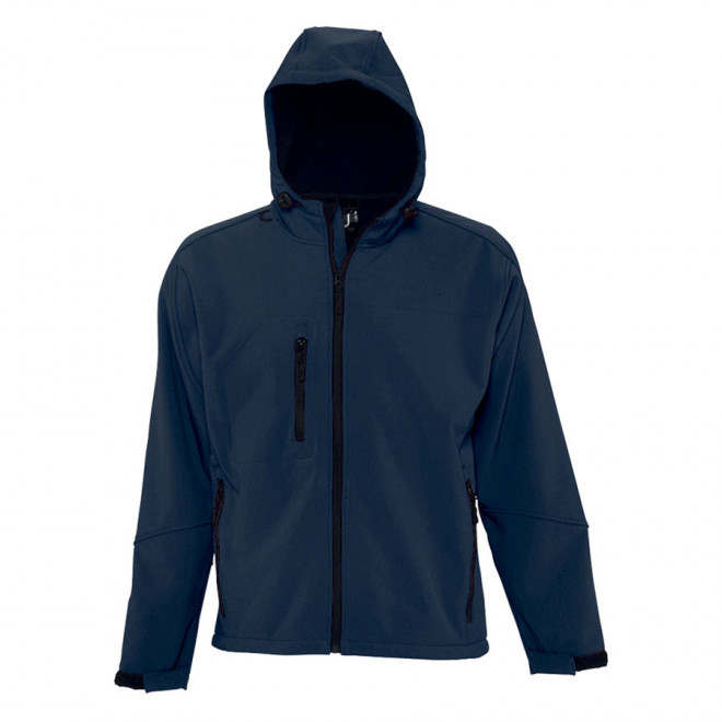 VESTE SOFTSHELL A CAPUCHE HOMME 'REPLAY ' 340 GR/M² - marine