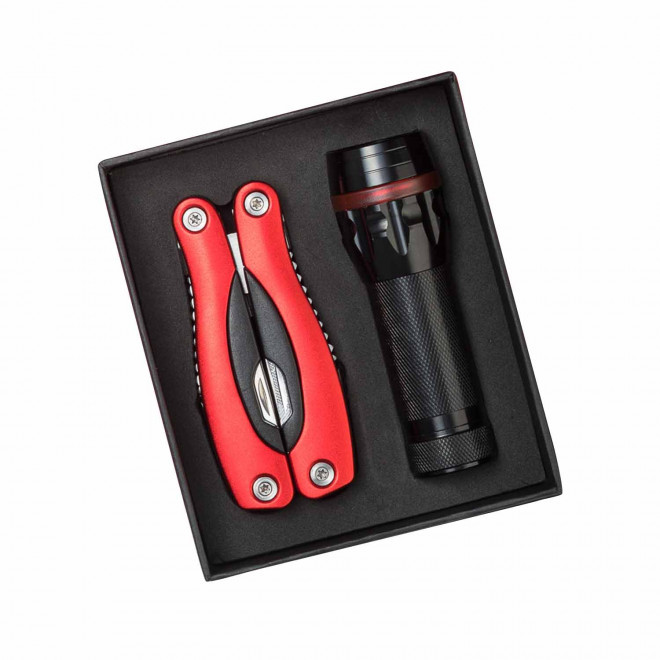 SET DE POCHE MULTIFONCTION PERSONNALISABLE 'RISORZA' - rouge