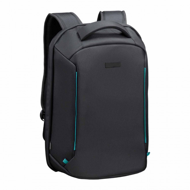 SAC A DOS PERSONNALISABLE POUR ORDINATEUR 17" 'CAMINO DESIGN' - turquoise