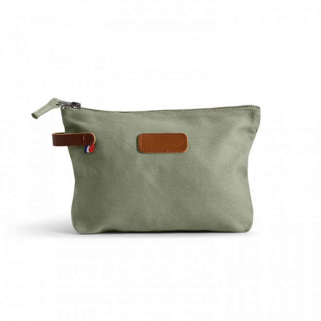 TROUSSE EN COTON BIO MIF PERSONNALISABLE 'MUSETTE' - vert