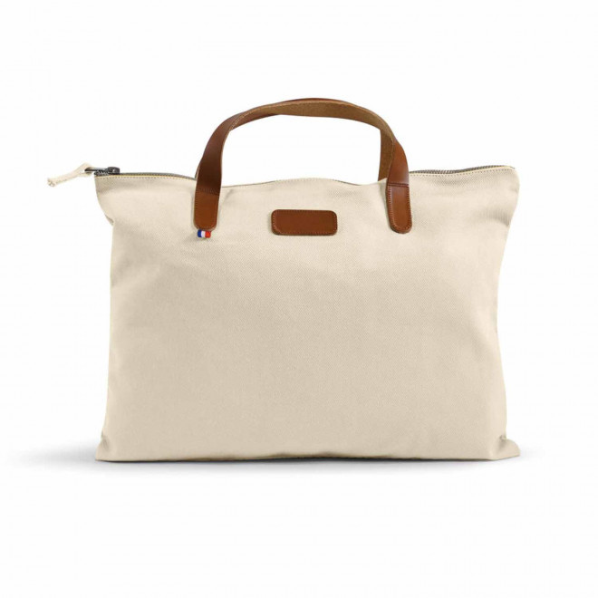 SACOCHE PERSONNALISABLE MIF EN COTON BIO 'CANCAN' - naturel