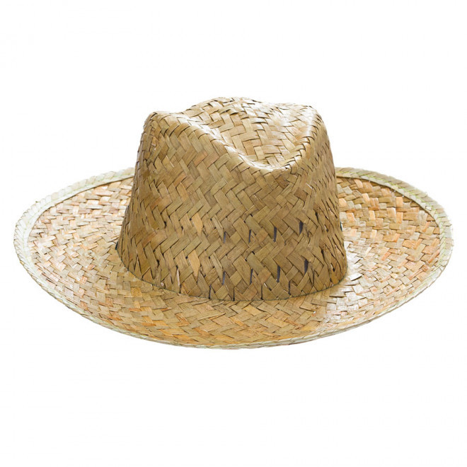 CHAPEAU DE PAILLE PERSONNALISÉ 'LUA' - paille foncée