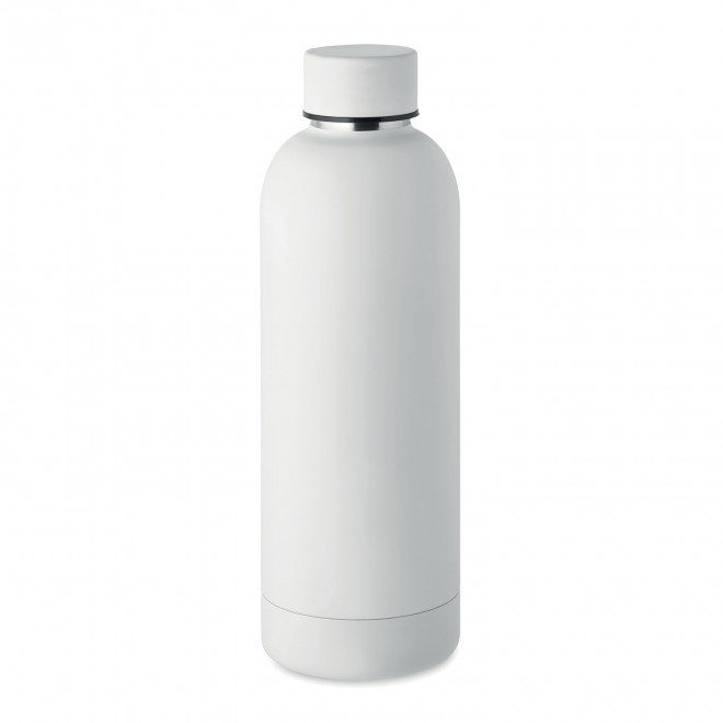 BOUTEILLE PERSONNALISABLE ISOTHERME 500ML RECYCLE 'SPAZIO' - blanc