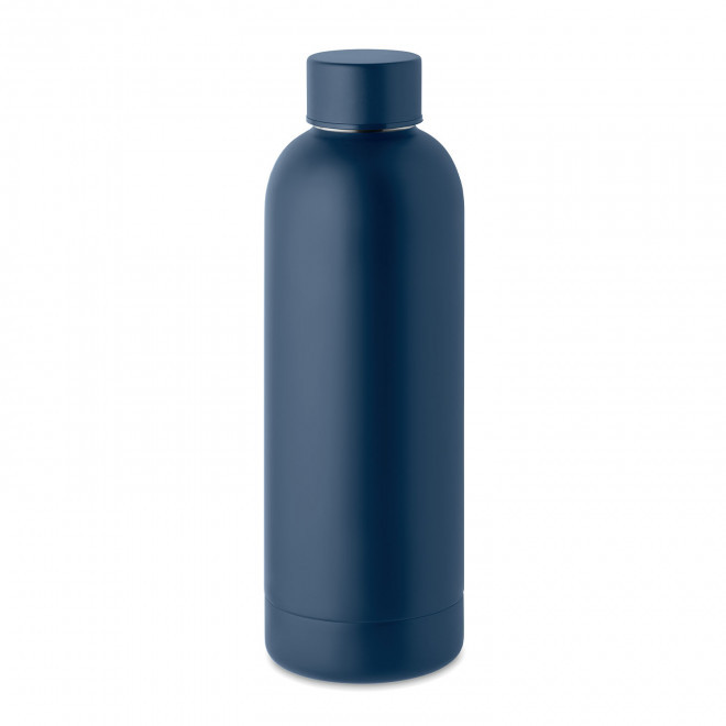 BOUTEILLE PERSONNALISABLE ISOTHERME 500ML RECYCLE 'SPAZIO' - bleu marine