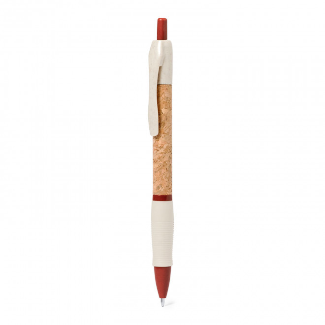 STYLO EN LIÈGE PERSONNALISABLE 'NOSTRO GRIP' - rouge