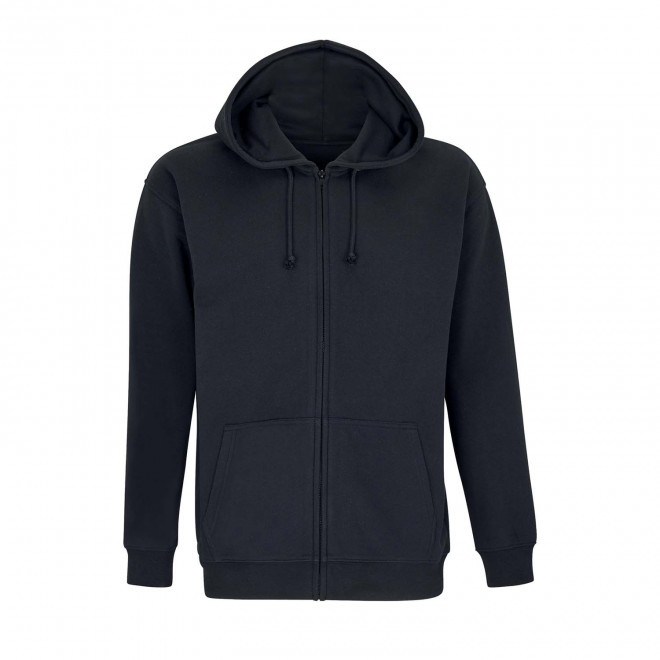 SWEAT ZIPPE PERSONNALISABLE CAPUCHE MIXTE 'CARTER' - noir