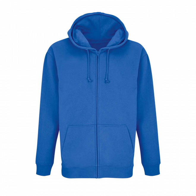 SWEAT ZIPPE PERSONNALISABLE CAPUCHE MIXTE 'CARTER' - bleu royal