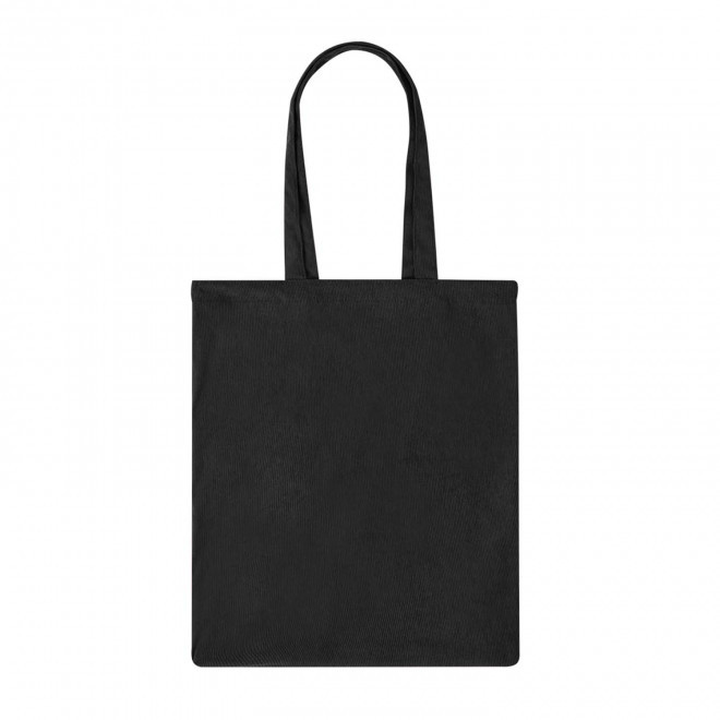 SAC SHOPPING PERSONNALISABLE EFFET VELOURS COTELE 'ZURI' - noir