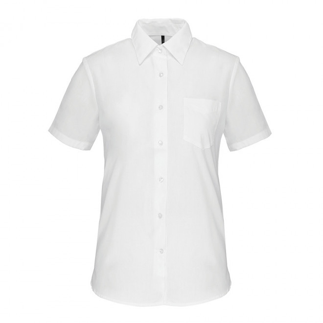 CHEMISE MANCHES COURTES FEMMES PERSONNALISABLE 'KARIBAN' - blanc