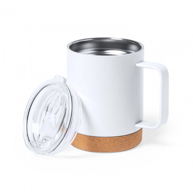 MUG PERSONNALISABLE EN ACIER 'ELVI QUADRI' - blanc