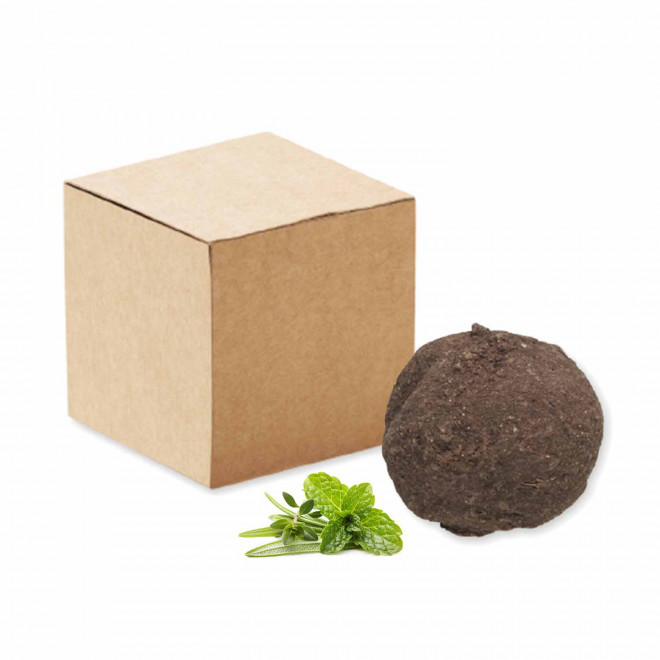 BOMBE A GRAINES PERSONNALISABLE 'BLOMA QUADRI' - herbes aromatiques