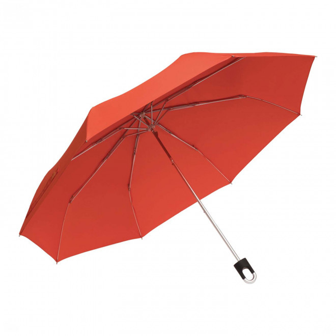 PARAPLUIE PLIABLE PERSONNALISABLE MOUSQUETON 'TWISTA' - rouge