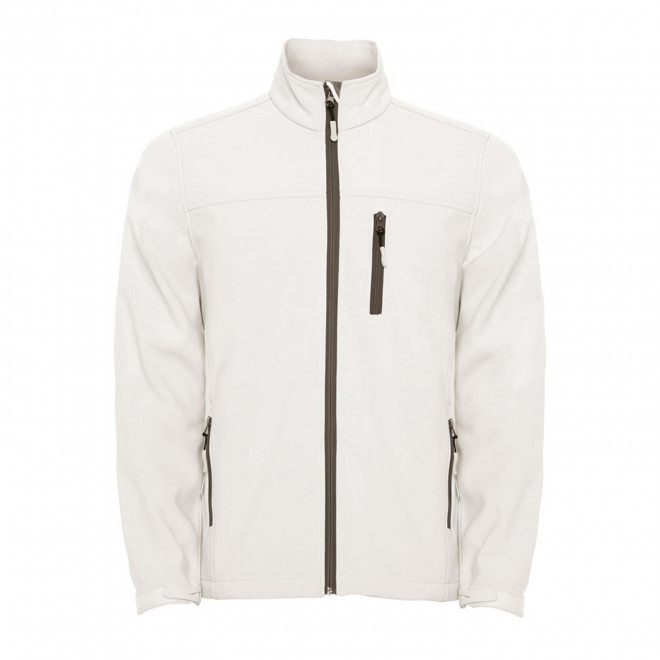 RAPIDE 4J - VESTE SOFTSHELL PERSONNALISABLE HOMME 'ANTARDIDA' - blanc perle