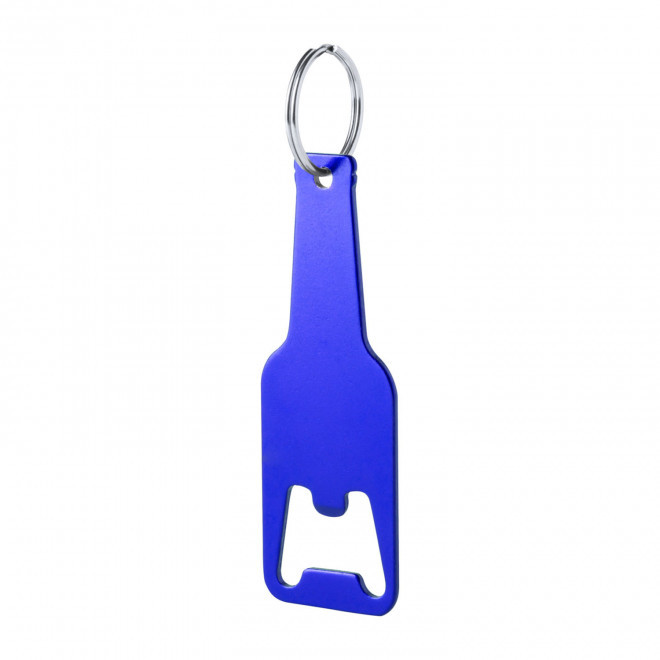 PORTE-CLE DECAPSULEUR PERSONNALISABLE 'BOTELLO' - bleu