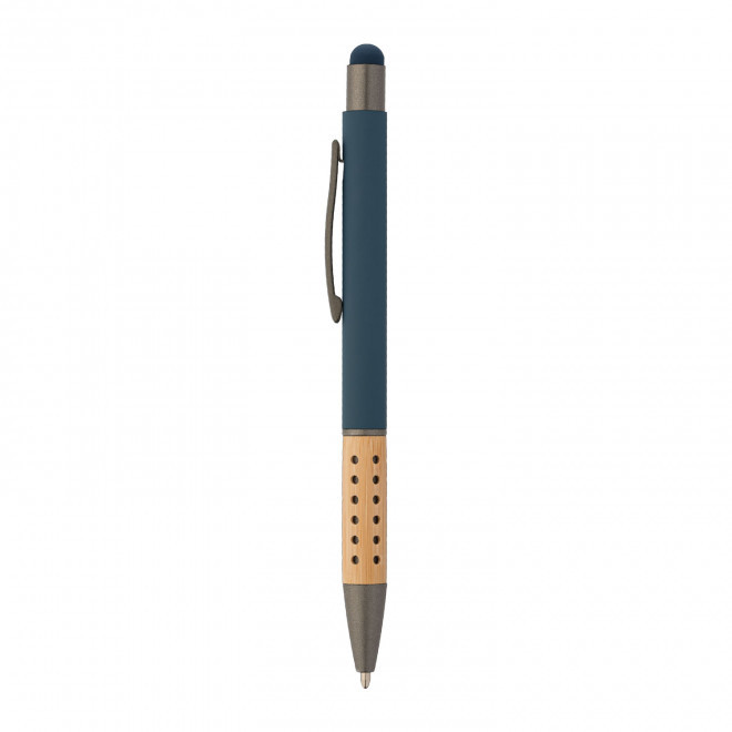 STYLO PERSONNALISABLE 'SOFTLY TOUCH BAMBOU' - marine