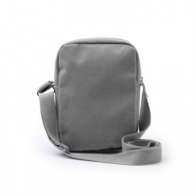 SACOCHE VELOURS COTELE PERSONNALISABLE 'BUDINSKY' - gris