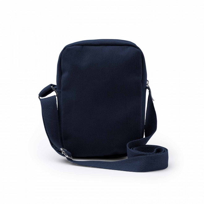 SACOCHE VELOURS COTELE PERSONNALISABLE 'BUDINSKY' - bleu marine