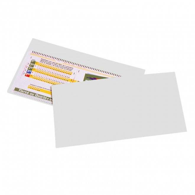 POCHETTE PMU PERSONNALISABLE 'LUCKY LUCK RECYCLE'  - blanc