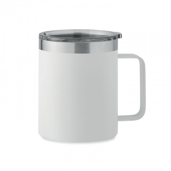 MUG ISOTHERME ACIER RECYCLE PERSONNALISABLE 'GOZEB' - blanc