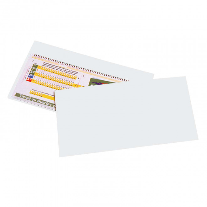 POCHETTE PERSONNALISABLE PMU 1 VOLET 'LUCKY LUCK' - blanc