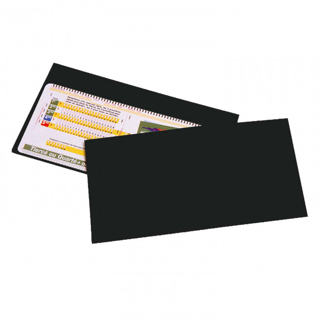 POCHETTE PERSONNALISABLE PMU 1 VOLET 'LUCKY LUCK' - gris anthracite