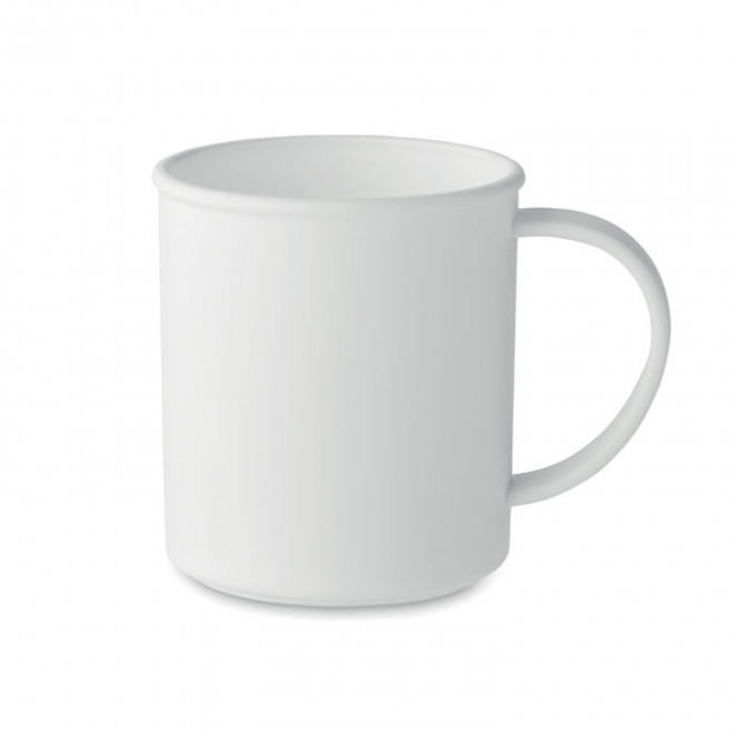 MUG PERSONNALISABLE EN POLYPROPYLENE RECYCLE 'CHOCOLUTO' - blanc