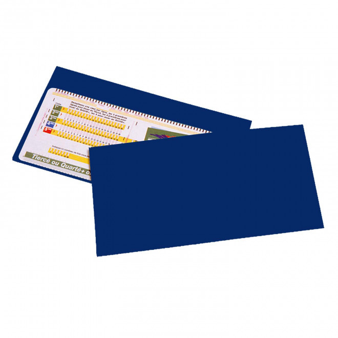 POCHETTE PERSONNALISABLE PMU 1 VOLET 'LUCKY LUCK' - bleu royal