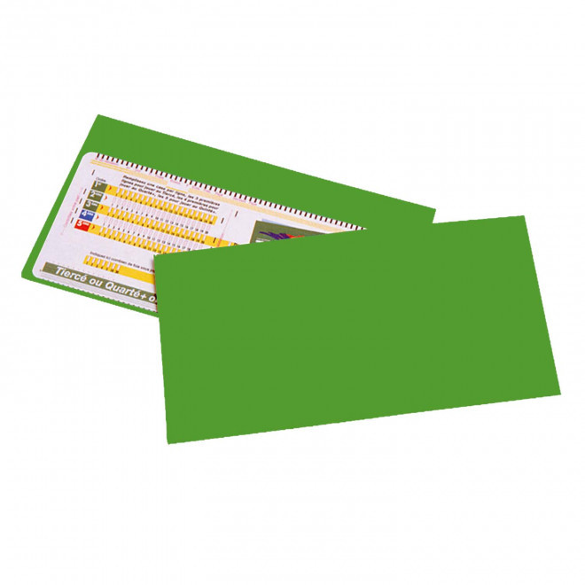 POCHETTE PERSONNALISABLE PMU 1 VOLET 'LUCKY LUCK' - vert prairie