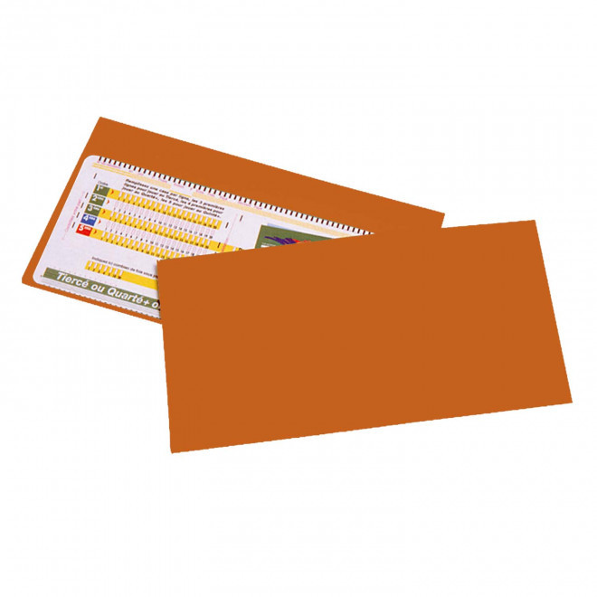 POCHETTE PERSONNALISABLE PMU 1 VOLET 'LUCKY LUCK' - orange