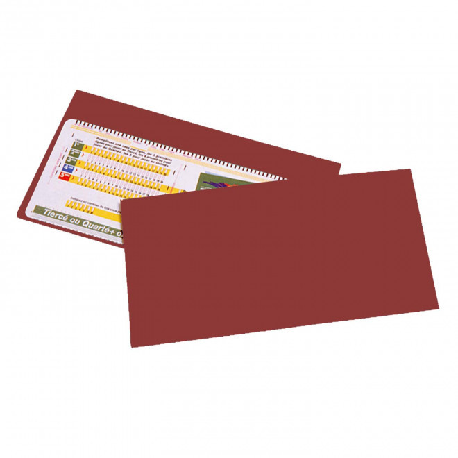 POCHETTE PERSONNALISABLE PMU 1 VOLET 'LUCKY LUCK' - bordeaux