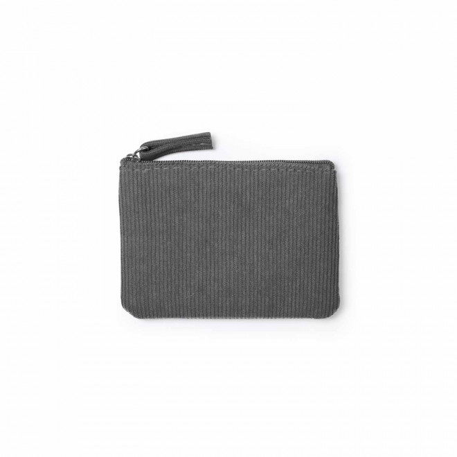 PORTEFEUILLE EN VELOURS PERSONNALISABLE 'BUDISNKY' - gris