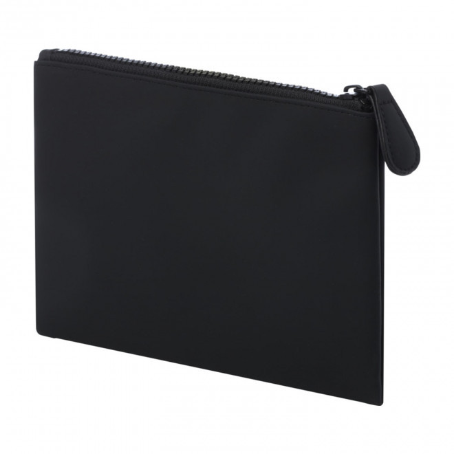 POCHETTE PERSONNALISABLE EN PU RECYCLE 'TURNY' - noir