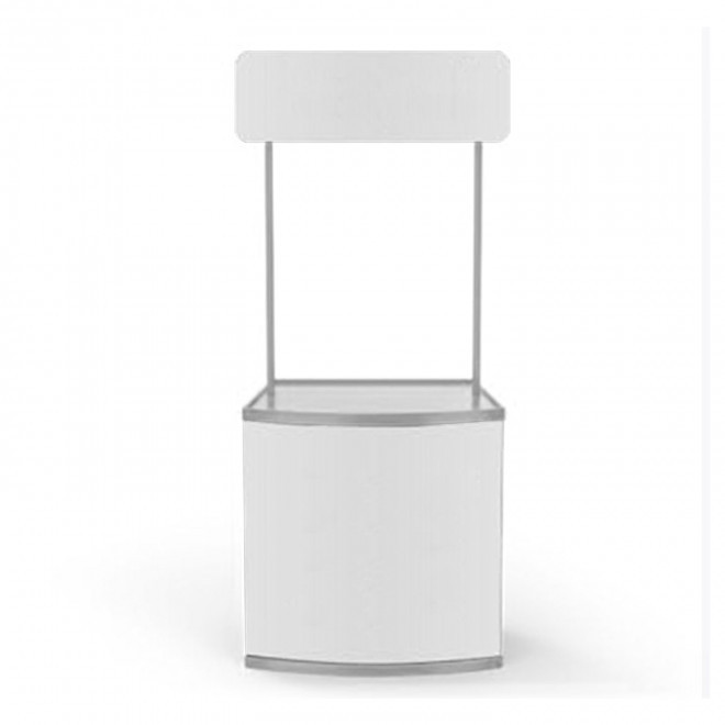 COMPTOIR D'ACCUEIL EN PVC PERSONNALISABLE 'FEVAS' - blanc