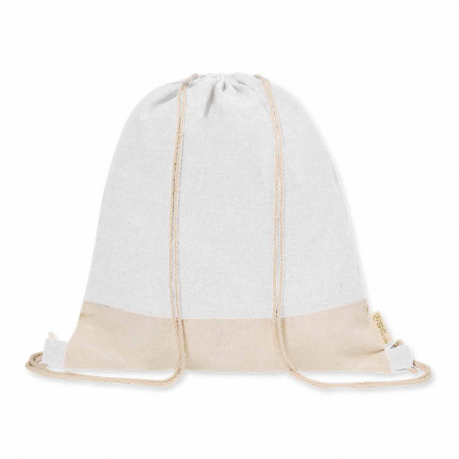 SAC A DOS CORDELETTE RECYCLE PERSONNALISABLE 'FORCOLA' - naturel