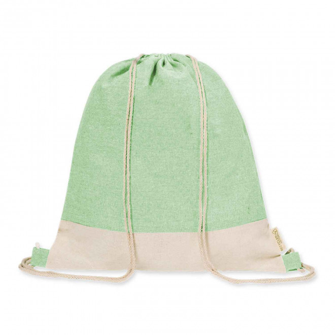 SAC A DOS CORDELETTE RECYCLE PERSONNALISABLE 'FORCOLA' - vert